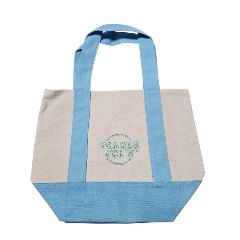Blue and Cream Tote Bag